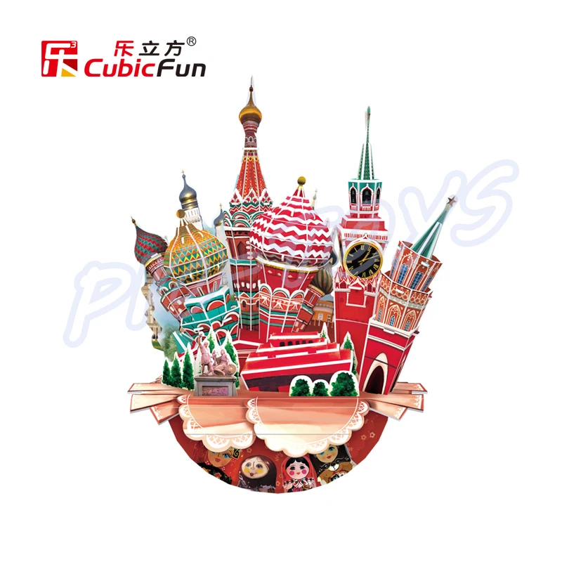 Новая идея подарок городской пейзаж в Москве 3D пазл модель сделай сам