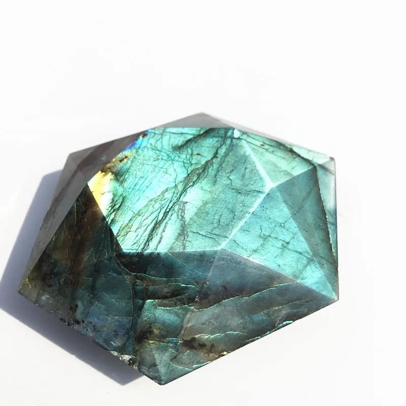 Природный лабрадорит с резьбой в виде звезды of David Rock crystal религиозное Исцеление
