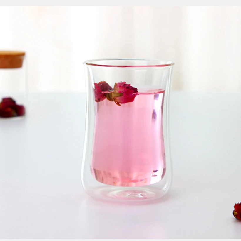 Термостойкая стеклянная чашка с двойными стенками пивная кофейная набор