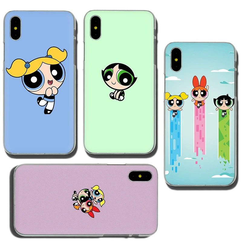 Жесткий чехол для телефона Powerpuff Girls для iphone 5 5s 5C SE 6 6s 7 8 plus X XR XS 11 Pro Max