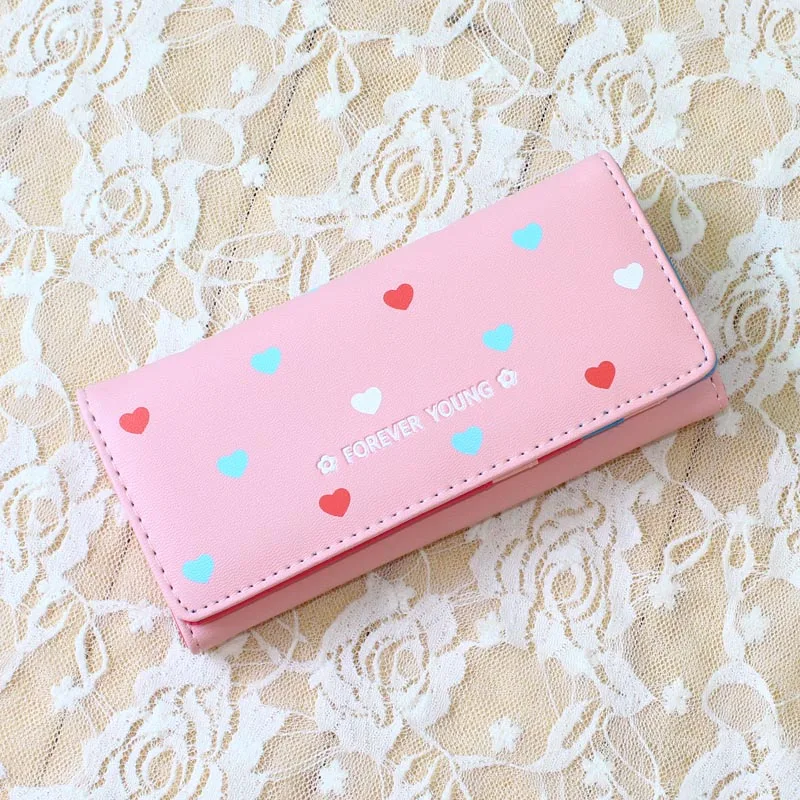 Женский кошелек с сердечками складной держатель для ID карты | Багаж и сумки