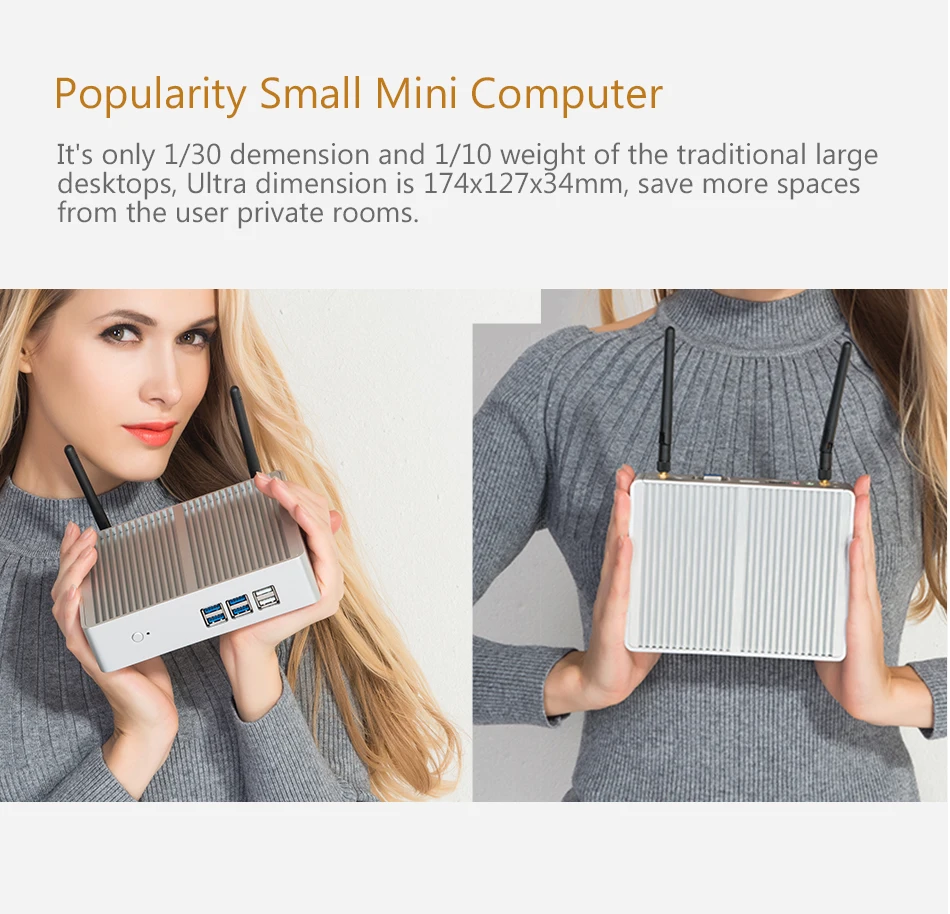 HLY Мини компьютер Core i3 7100U 6100U Мини ПК Windows 10 Celeron 2955U HDMI Wifi USB безвентиляторный NUC микро настольный компьютер