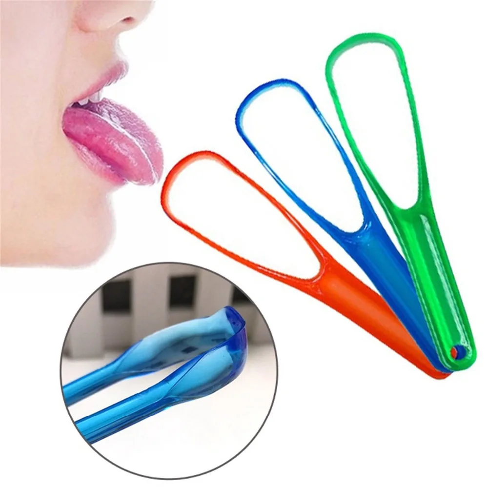 1Pcs Fashion Tongue Cleaner Bad Breath New Hot Away Hand Scraper Brush Handle Oral Hygiene Dental Care Cleaning | Бытовая техника