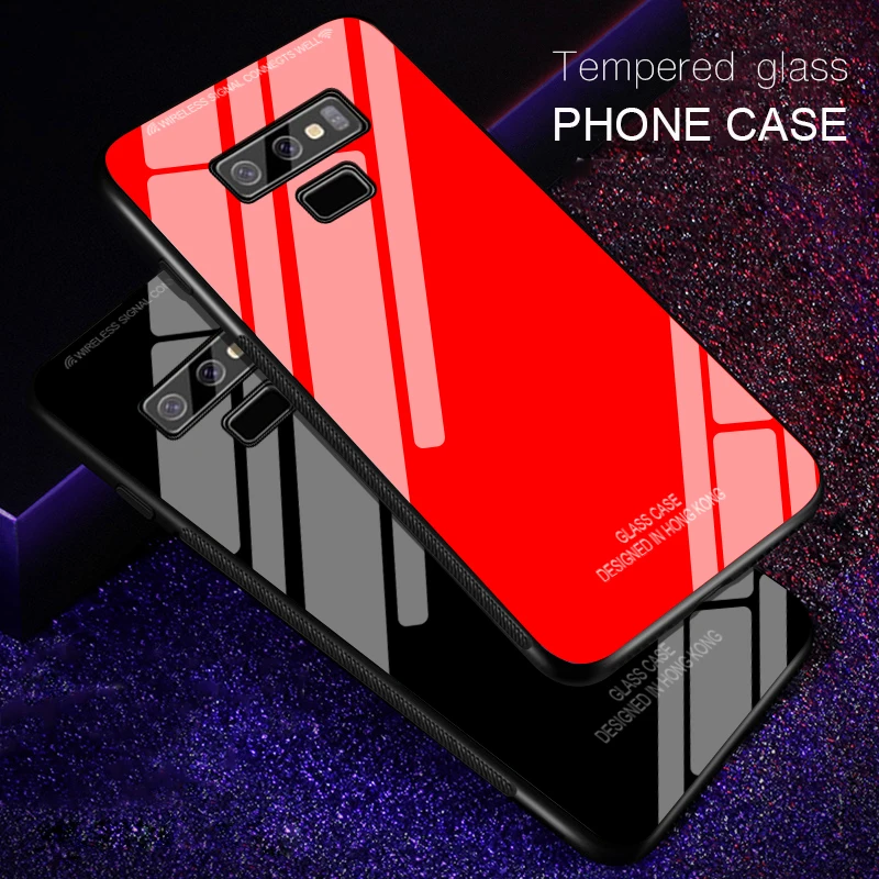 Роскошный стеклянный чехол для Samsung Galaxy S9 S8 Plus S7 Edge Note 9 8 J4 J6 2018 J5 J7 J3 Pro задняя