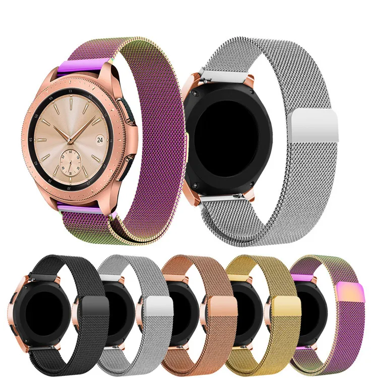 Ремешок Миланская петля из нержавеющей стали для Samsung Gear S2 Classic S3 Frontier 18 мм 20 22 100