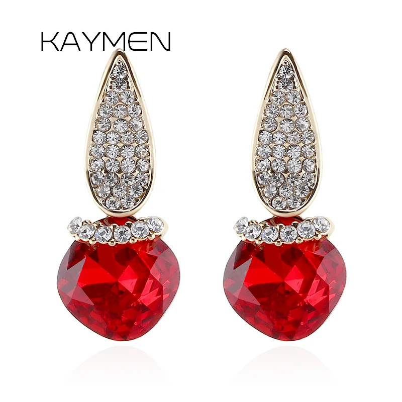 

New Arrivals Gold Plating Rhinestones Statement Drop Earrings Dangle Ear-ring for Women Crystal Coustume Jewelry Eardrop Bijoux