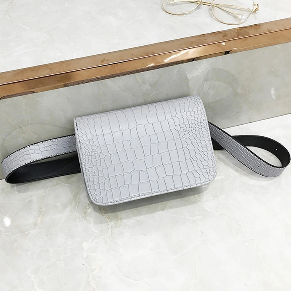 Роскошные Брендовые мини сумки на пояс для женщин с узором крокодиловая кожа