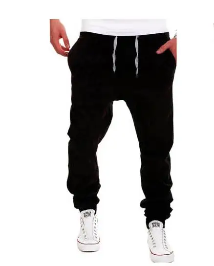 Мужские облегающие прямые брюки модные однотонные 2017 | Мужская одежда