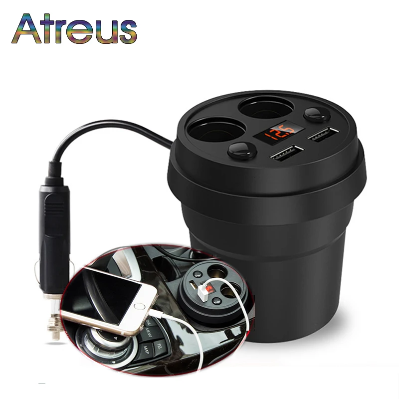 Многофункциональное автомобильное зарядное устройство Atreus 3 1 А прикуриватель