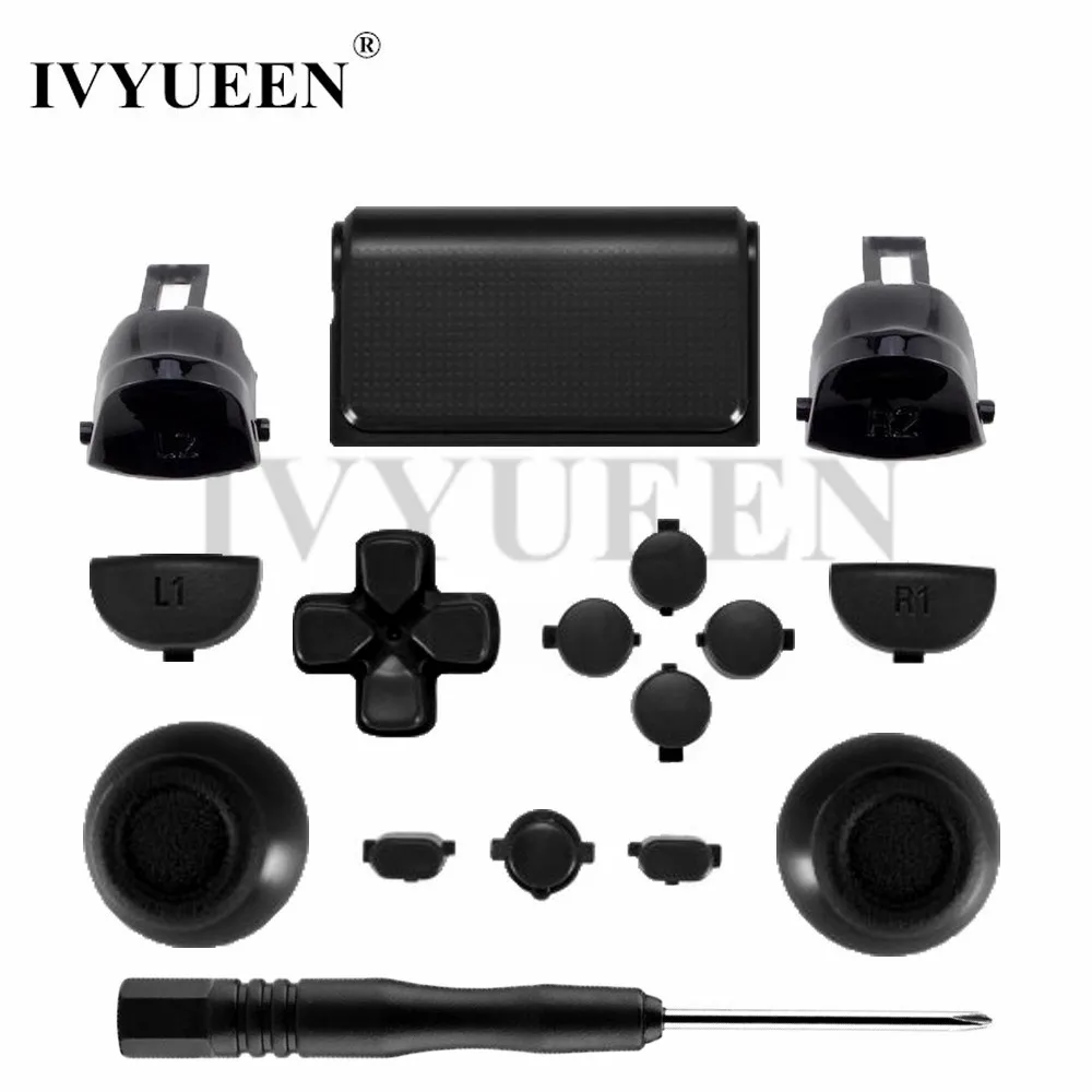 IVYUEEN для playstation Dualshock 4 PS4 Pro контроллер JDS-040 JDS040 R2 L2 R1 L1 триггер Dpad кнопки Mod Kit-зеленый красный прозрачный