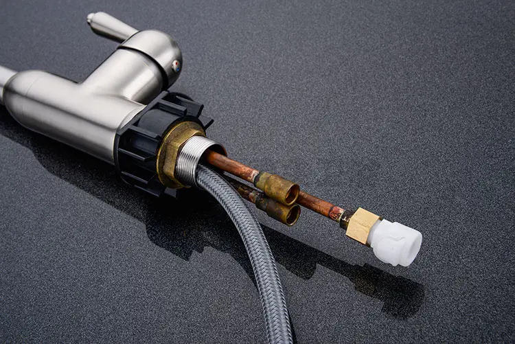 Новый дизайн высококачественный латунный вытяжной смеситель из матового никеля