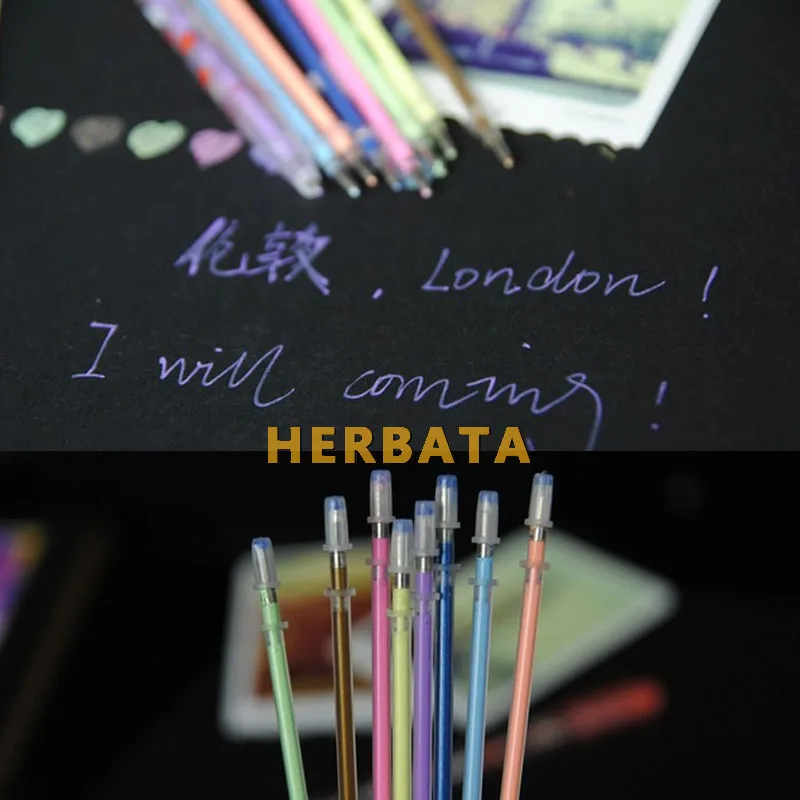 Бесплатная доставка 1 ручка + 8 сменных/набор гелевая с акварельным мелом сделай