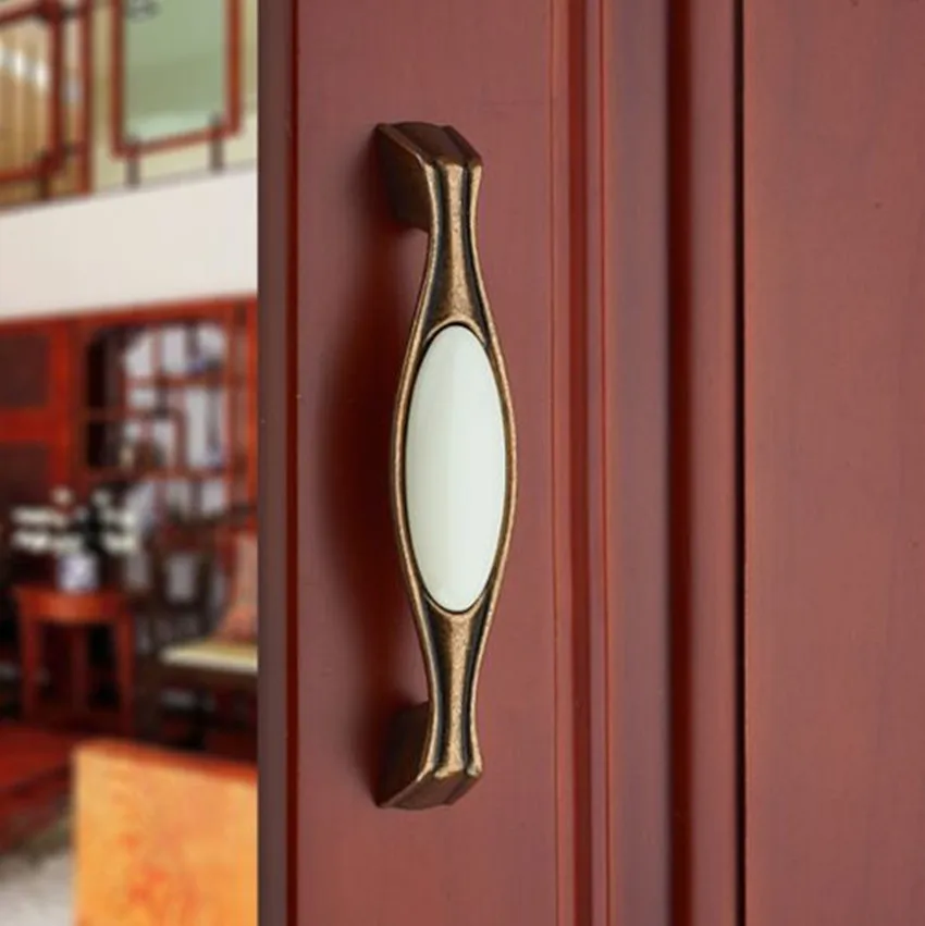 96 мм 128 модный с принтом в деревенском стиле керамические ручки для винного шкафа