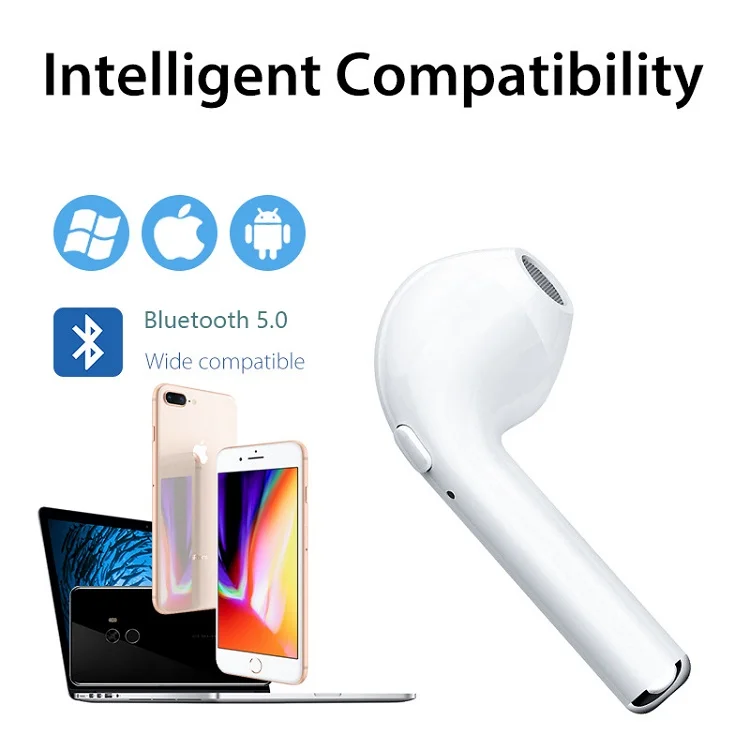 Мини Bluetooth наушники 5,0 i7s tws Спортивные Беспроводные наушники с микрофоном для всех смартфонов bluetooth-гарнитура для игр
