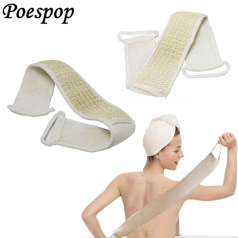 Массажное полотенце POSEPOP из пеньки натуральное мягкое отшелушивающее для мытья