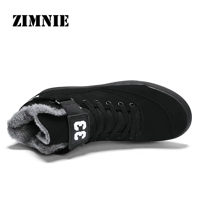 ZIMNIE/; Мужская обувь для бега; модные зимние ботинки с высоким берцем; теплые зимние ботинки на меху; зимняя спортивная Рабочая обувь; мужские ботильоны