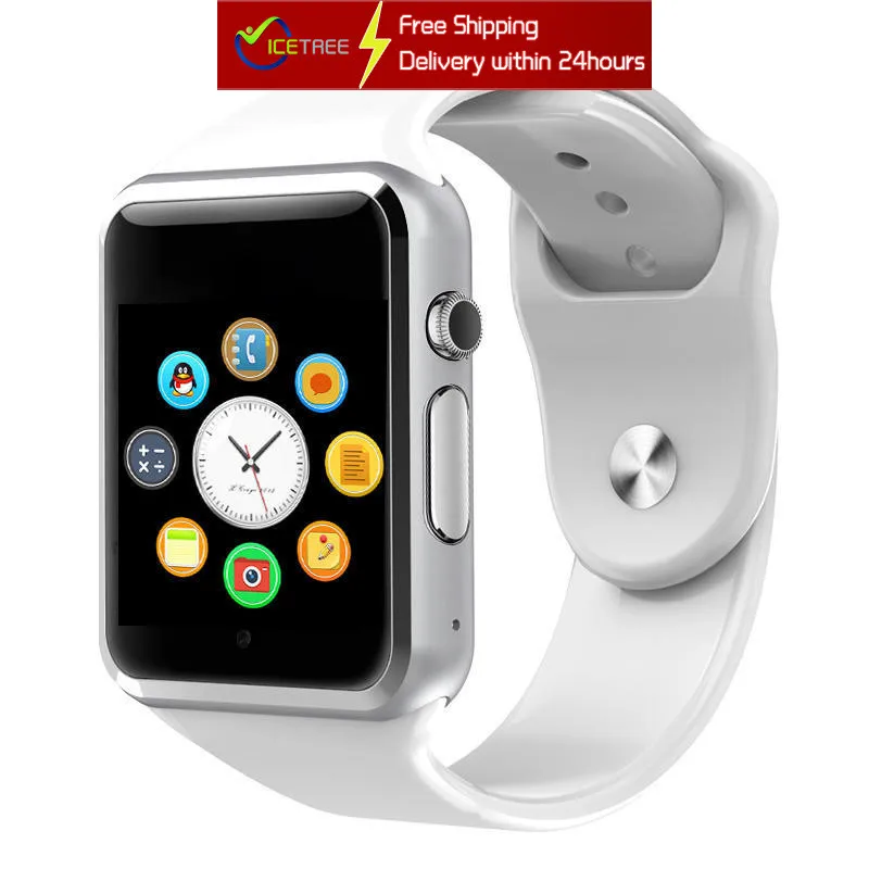 Bluetooth A1 Смарт часы спортивные наручные Поддержка 2G SIM TF камера Smartwatch для Android