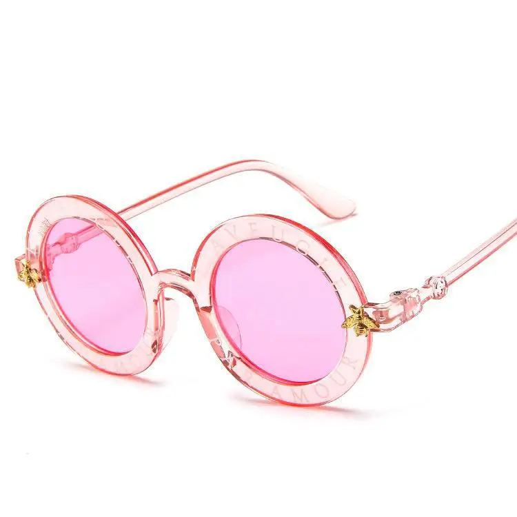 Детские УФ защитные цветные солнечные очки модные винтажные Круглые