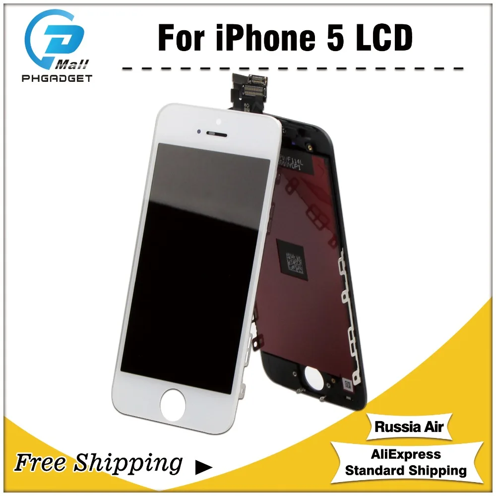 1 шт. AAA качество ЖК дисплей с сенсорным экраном для iPhone 5 5G Дисплей сборка замена