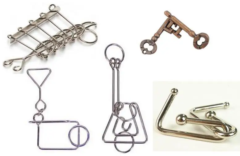 Металлическая проволочная Головоломка Magic IQ головоломка для развития интеллекта