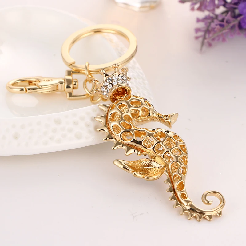 2017 NoEnName_Null Новая модная благородная Корона Гиппокамп брелок кошелек и сумка