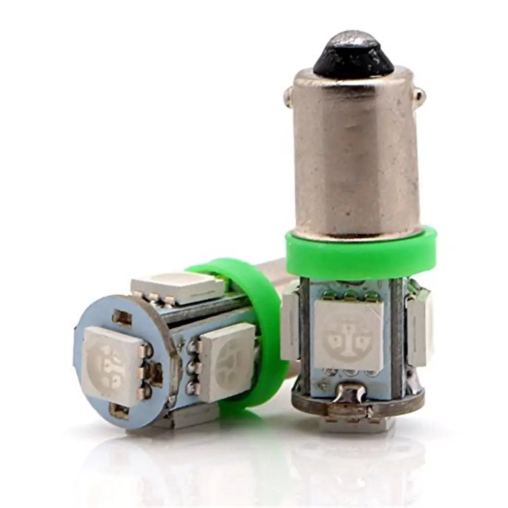 DIC 5 шт 24V Ba9s 5050 SMD 5 светодиодный 110 люмен Автомобильный светодиодный лампы T4W 1445 H6W Клин маркер внутренний светильник двери межкомнатные Клин для лампы