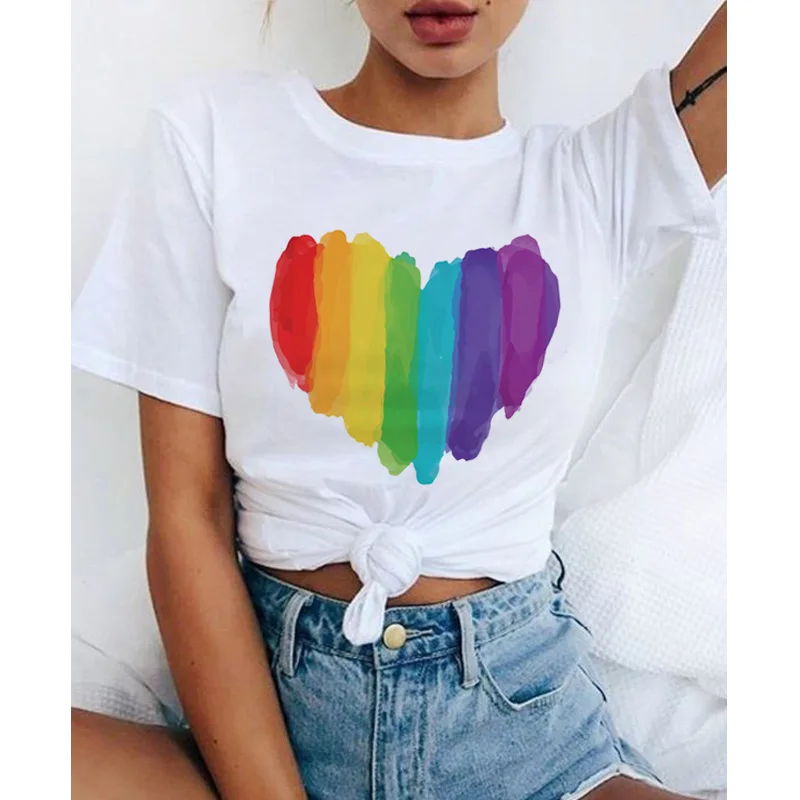 

ЛГБТ Футболка Love Wins love is love bisexual лесбиянок геев лесбиянок Радуга женский топ футболка футболки kawaii
