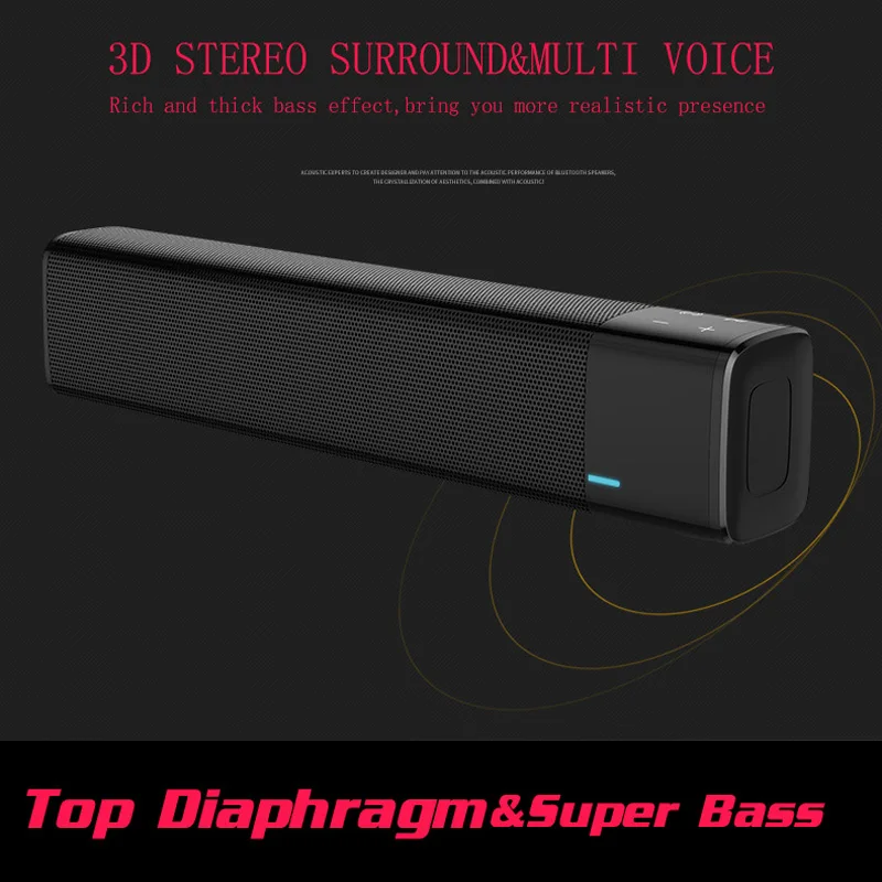 20 Вт SL-1000s супер бас Bluetooth динамик 4400 мАч батарея мощный беспроводной звуковой ящик сабвуфер динамик с микрофоном