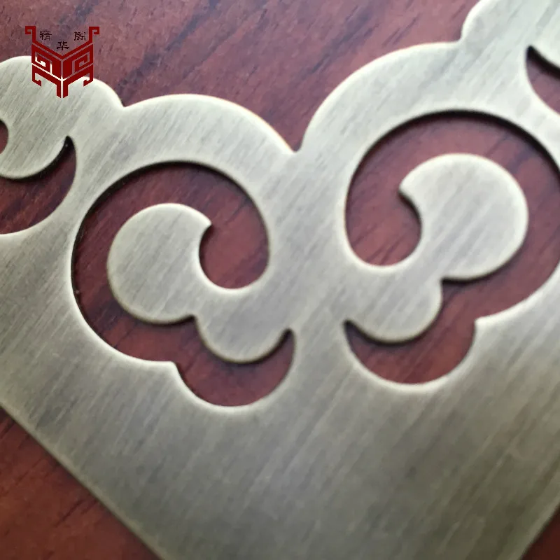 80 мм античный китайский Чистый медный угловой шкаф для двери ящик ювелирных