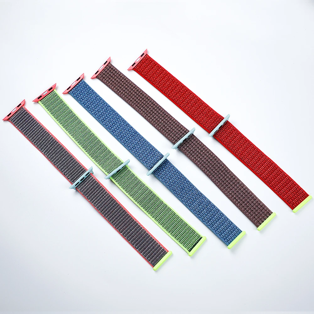 Нейлоновый ремешок для apple watch band 4 3 2 42 мм 38 44 40 correa pulseira iwatch нейлоновая Спортивная
