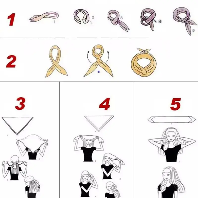 Женский винтажный большой квадратный шарф в горошек 55x55 см |