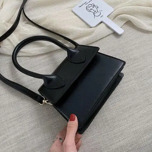 17 CM Black Маленькая квадратная сумка на плечо, сумка через плечо, посылка через плечо, клатч, женский дизайнерский кошелек, сумки, сумка на плечо для отдыха, женская сумка - Цвет: 17 CM Black
