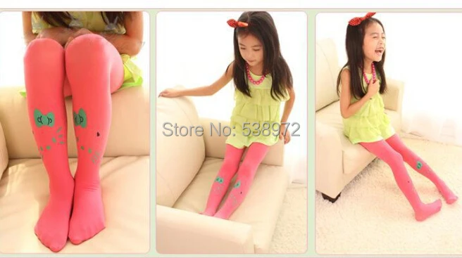 Hot-selling 10 Color Children Baby Kids Girls tights cute pants Knee lovely tattoo pantyhose girls velvet stocking | Мать и ребенок