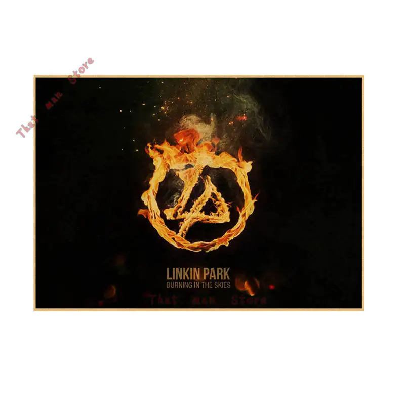 Ностальгическая рок-группа Linkin Park Честера Чарлза БЕННИНГТОНА/крафт-бумага/кафе/Бар плакат/Ретро плакат/42*30 см