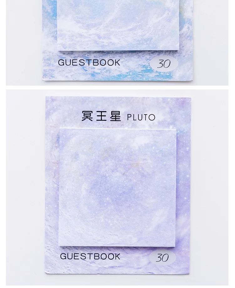 6 шт. планета memo pad Baeutiful блок самоклеящейся бумаги для записей декоративная Радуга Цвет Луна земля memo Канцтовары офисный школьный принадлежности DM341