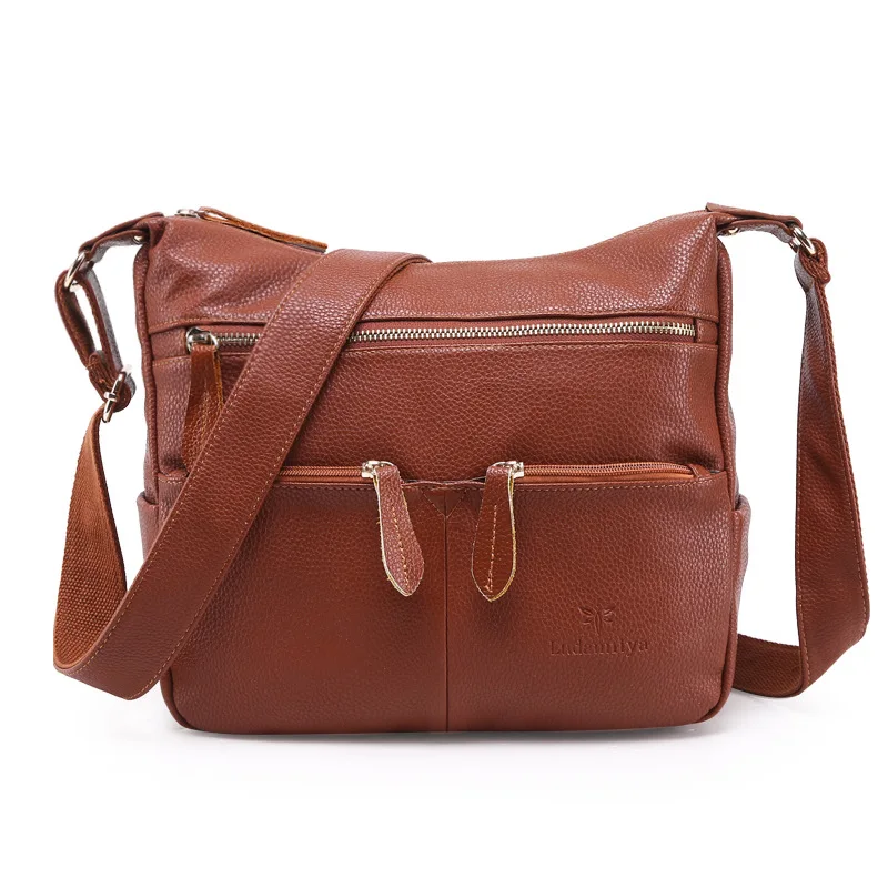 Высокое качество мягкая натуральная кожа женские сумки-мессенджеры сумки через