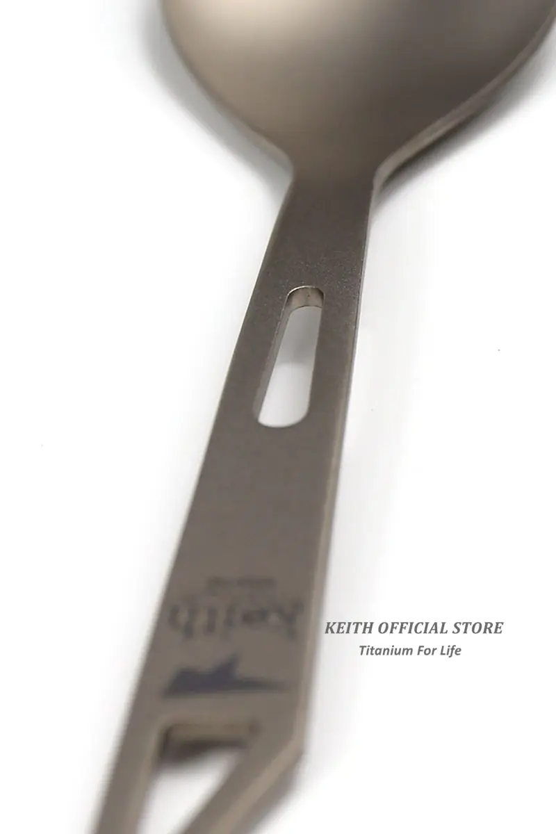 Кейт Титан Spork с Вилы Совет открывалка для бутылок отдых путешествия столовые приборы пикник удобная вешалка на вершине Вилы ложка титановая посуда для похода туризм и походы 15 г Ti5311