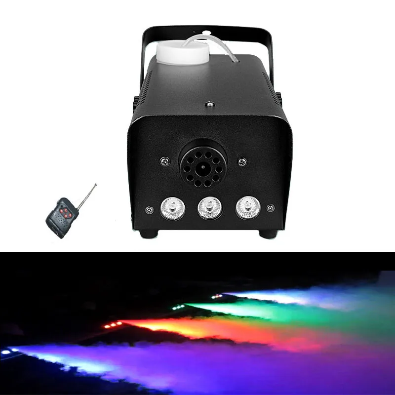 Мини 500 Вт LED RGB Беспроводной дистанционного Управление машина тумана насос Dj