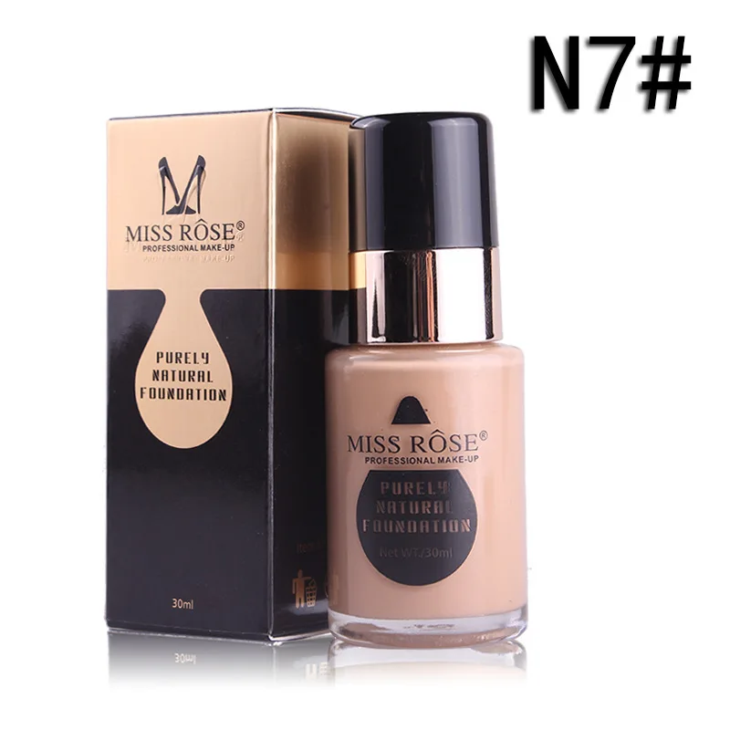 MISS ROSE 30MLGlass Bottle Foundation Repair Nourishing Concealer Foundation