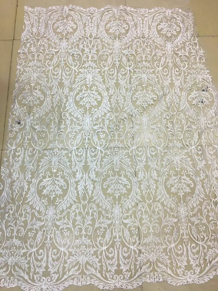 

SYJ-633 гипюровая кружевная ткань, Тюлевая ткань для вечернего платья, Высококачественная африканская Тюлевая кружевная ткань с блестками