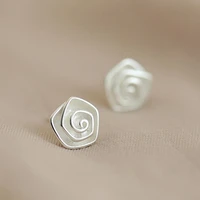 daisies elegant pure 925 sterling silver muti layer rose flowers stud earrings for women statement sterling silver jewelry