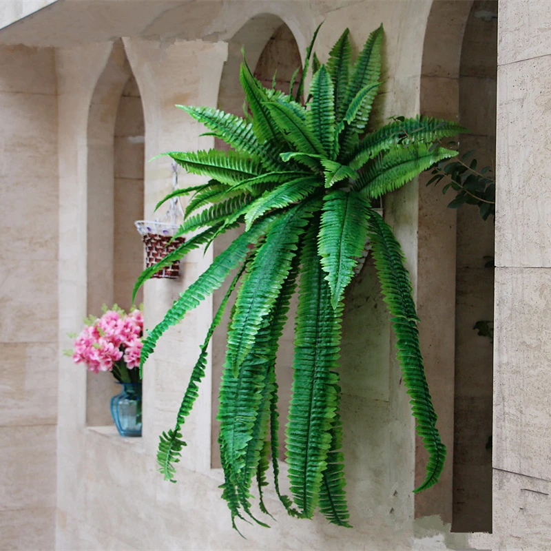 Персидская стена папоротник листья Искусственный завод торговый центр фон Стена