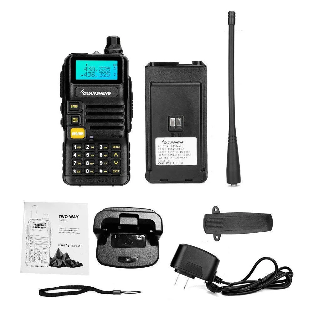 Портативная рация Quansheng VHF UHF Двухдиапазонная дальнего радиуса действия UVR50