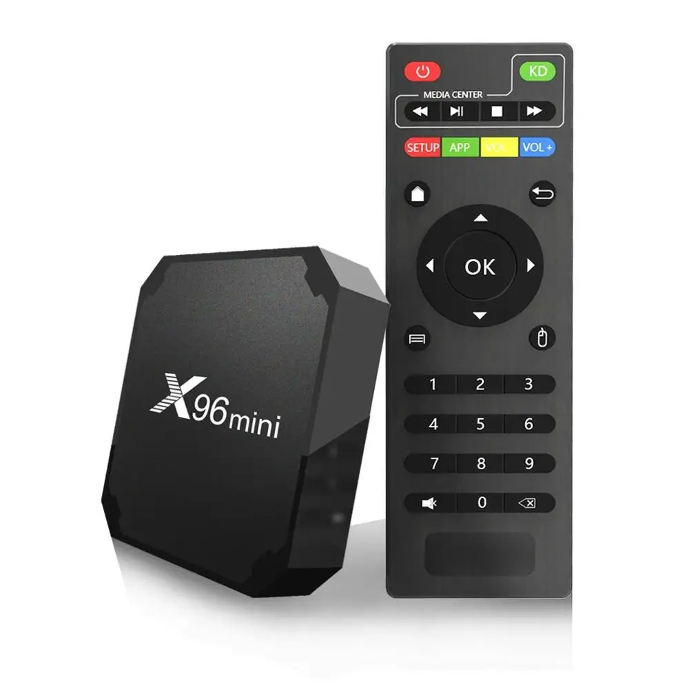 Оригинальный X96mini Android 7 1 X96 Мини Смарт ТВ-бокс четырехъядерный Amlogic S905W 2 ГБ + 16 Гб