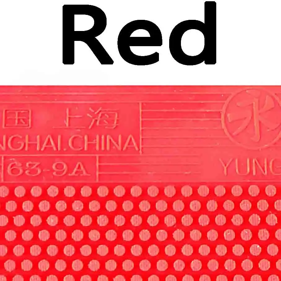 Red Yung 63-9A обратные конусы прыщи длинные пипсы из настольного тенниса Резина без губки(Topsheet, OX, NO ITTF - Цвет: Red