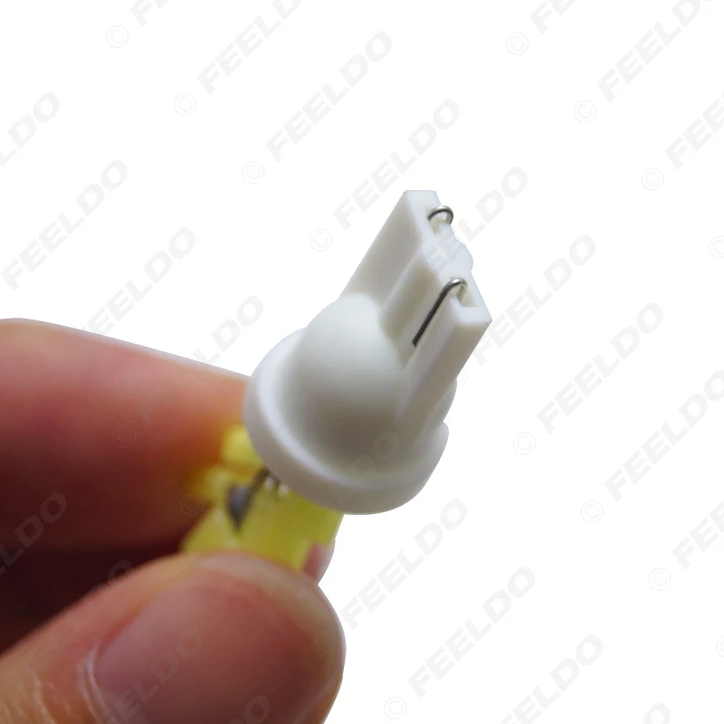FEELDO 50 шт. белый автомобиль T10 194 W5W COB 7SMD авто светодиодные огни дерево формы