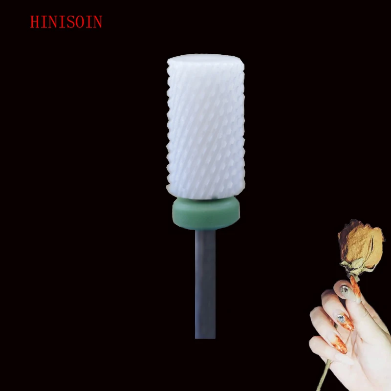 

10pcs White Ceramic Nail Drill Bit - Large Barrel Bit