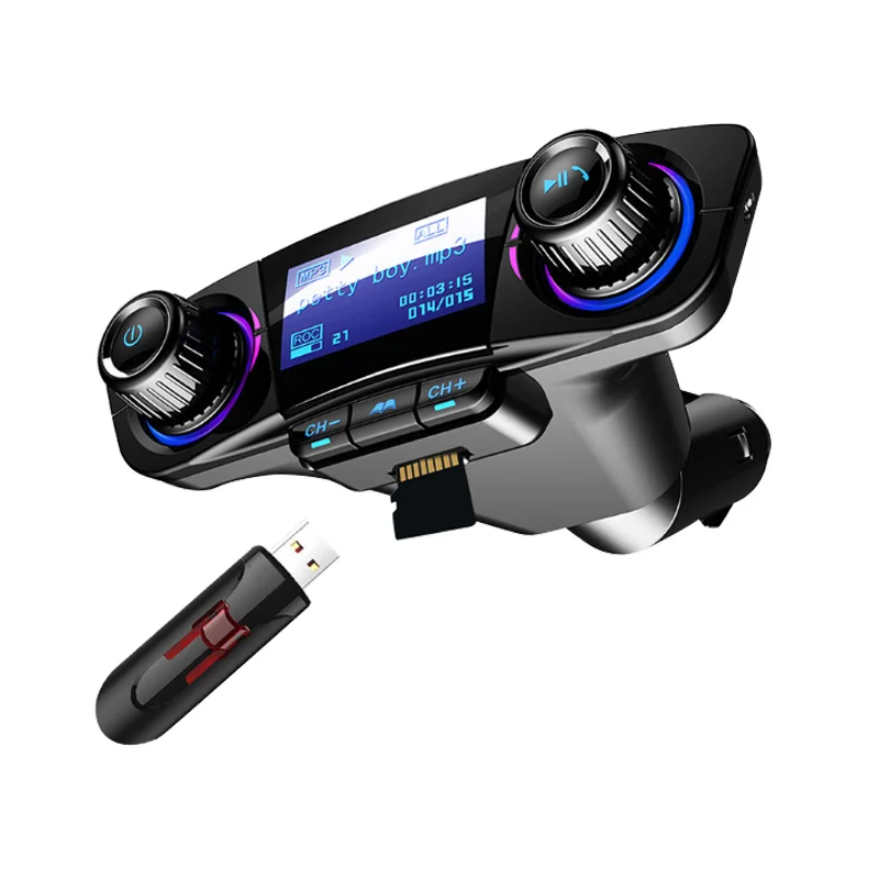 Fm передатчик Aux Bluetooth громкой связи автомобильный комплект аудио mp3 плеер с Умной