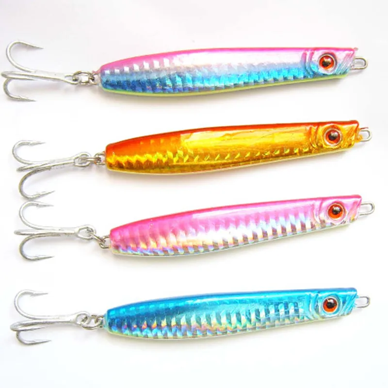 Металлическая рыболовная приманка 50 г 30 морская лазерная жесткая для джиггинга 4