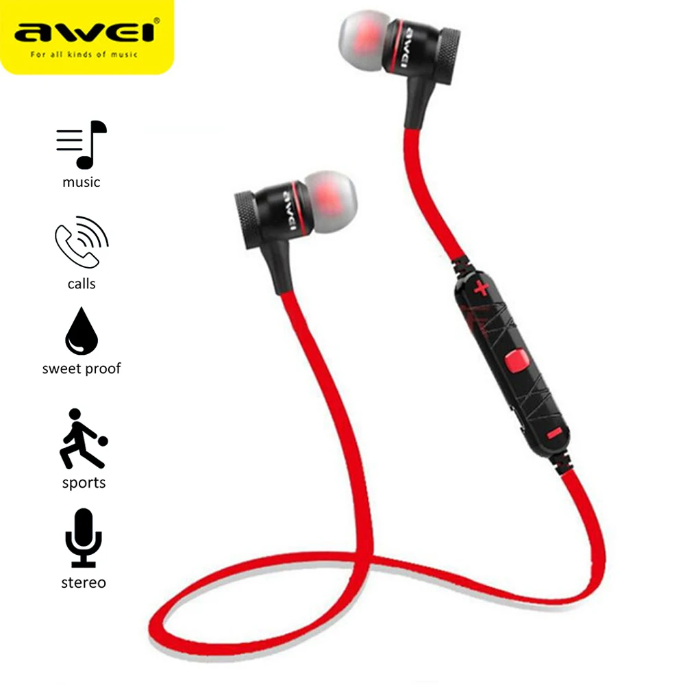 NEW Awei A920BL Sport Earphone Smart Wireless Bluetooth 4.0 Stereo Voice Noise Reduction Running Earphones With Microphone | Электроника